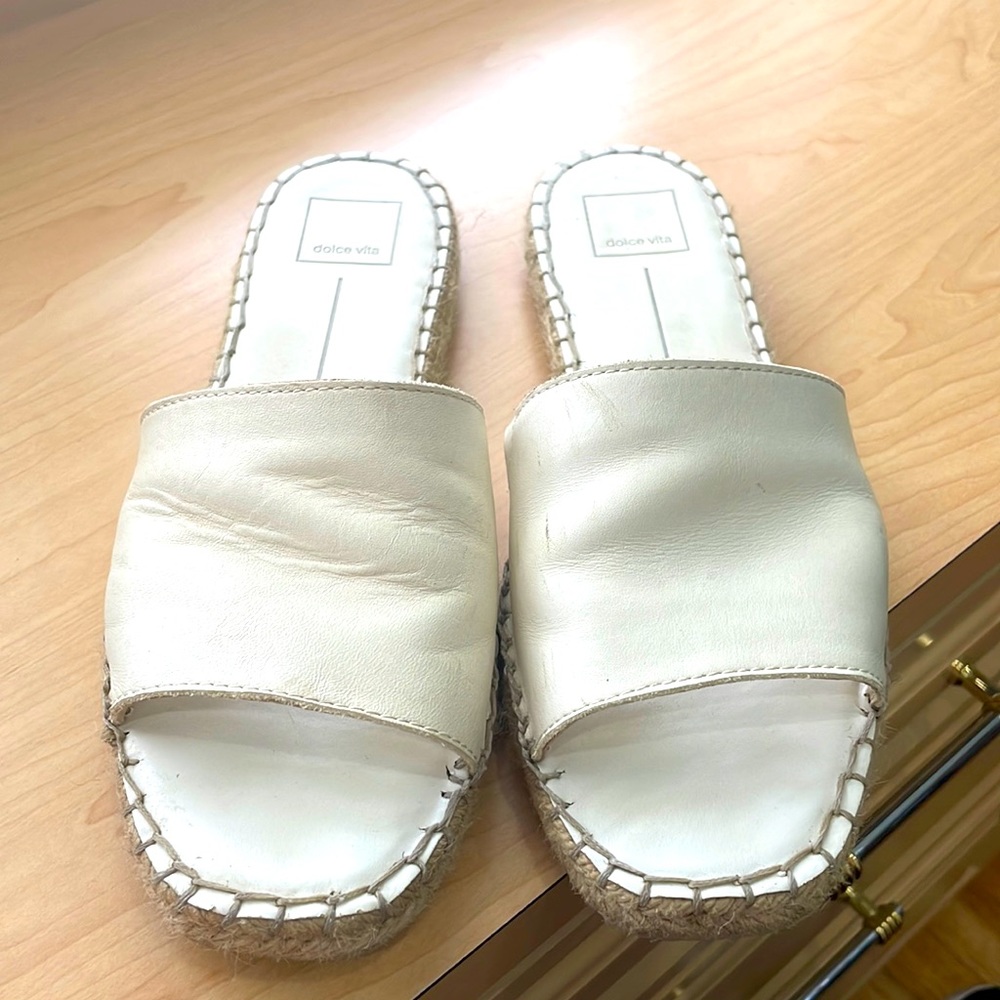 Dolce vita espadrille slides